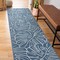 World Rug Gallery Contemporary Tropical Leaves Weather Resistant Indoor/Outdoor Runner Rug 2' x 7' Blue 4031BLUE2X7 - alternate 5